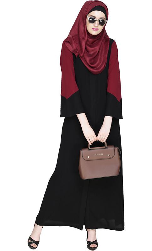 Folksy Black Abaya