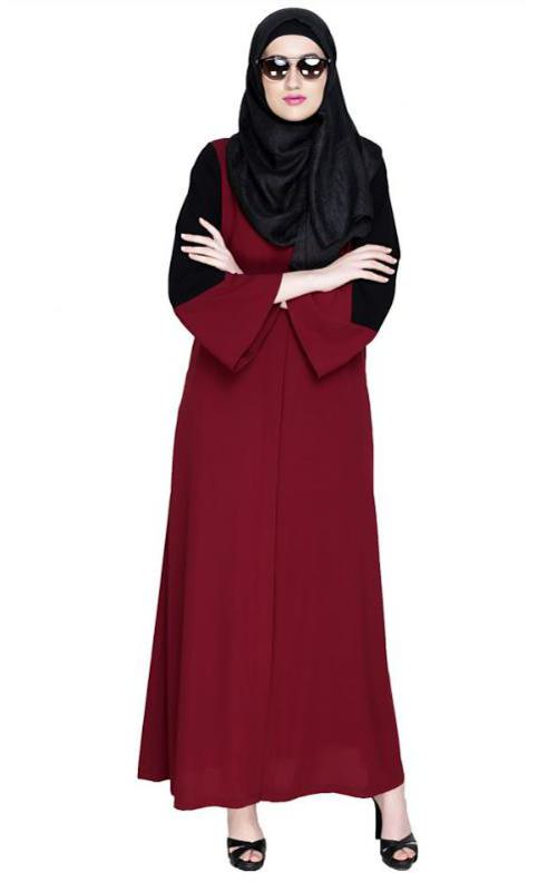 Folksy Wine Abaya