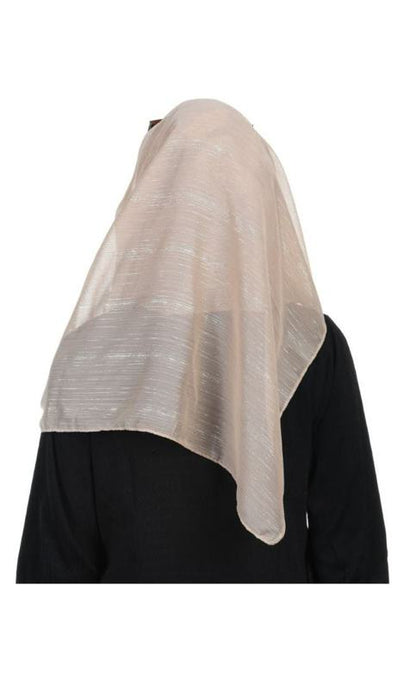 Gleaming Lines Chiffon Golden Hijabs