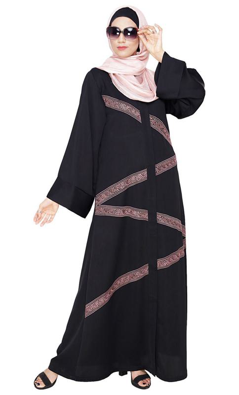 Glinty Black Dubai Style Abaya (Made-To-Order)