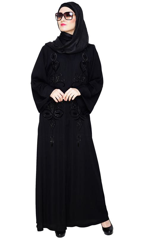 Glitzy Black Dubai Style Abaya