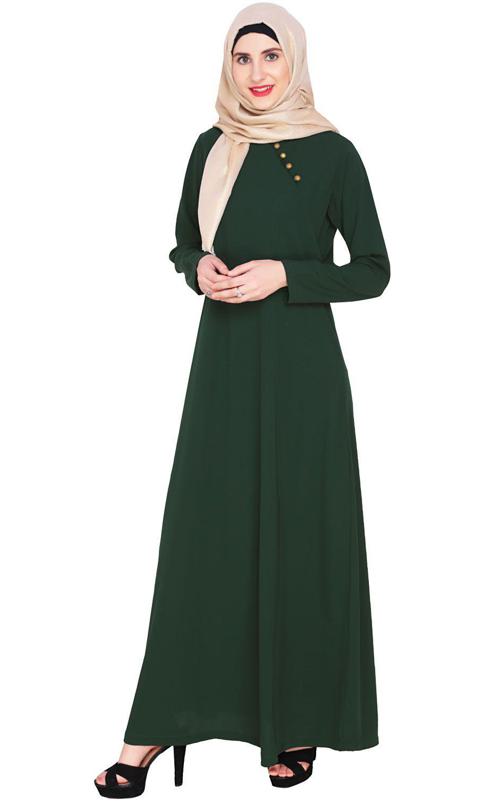 Green Trendy Abaya Dress