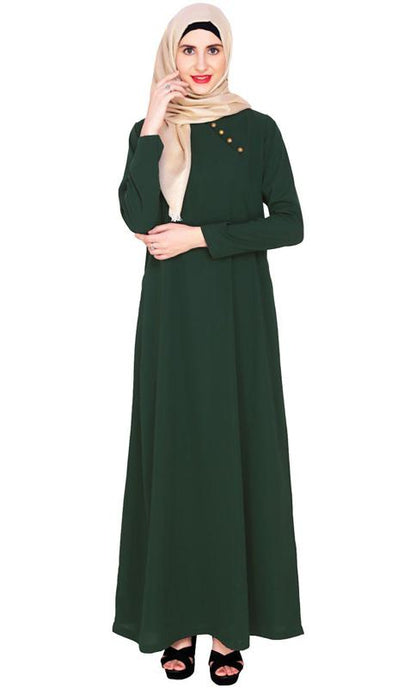 Green Trendy Abaya Dress (Made-To-Order)