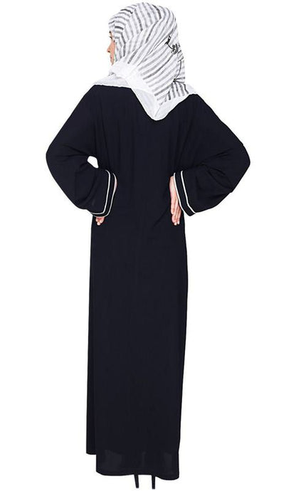 Intrigue Angrakha Dubai Style Black Abaya