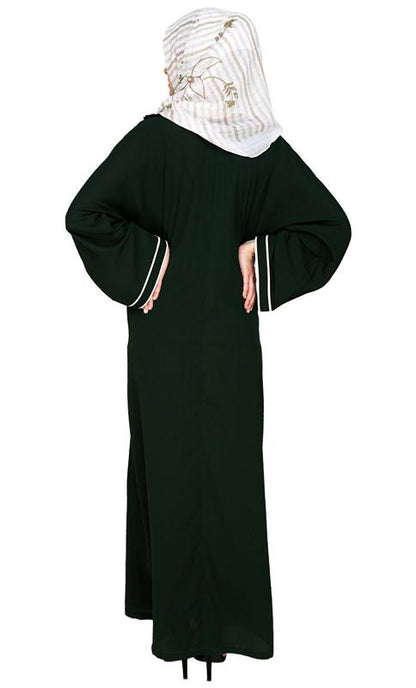 Intrigue Angrakha Dubai Style Green Abaya