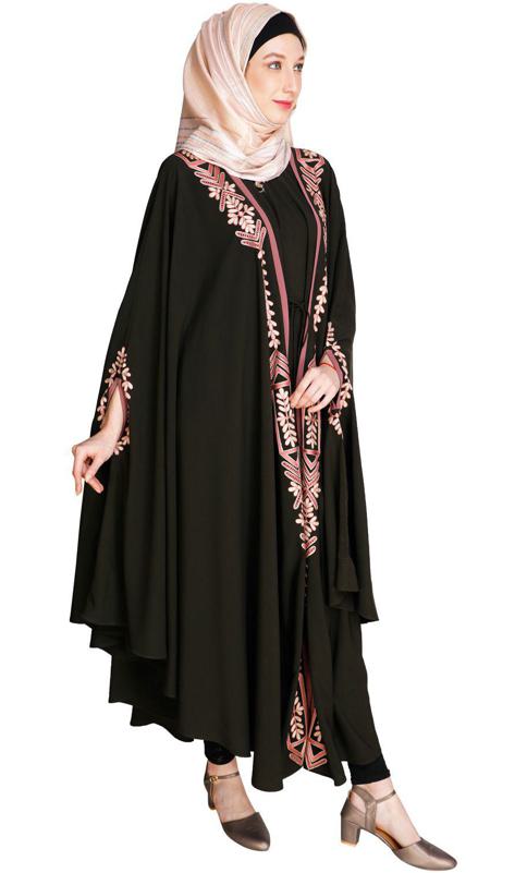 Jacket Style Olive Green Kaftan