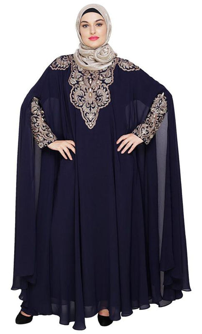 Luxury Blue Irani Kaftan (Made-To-Order)