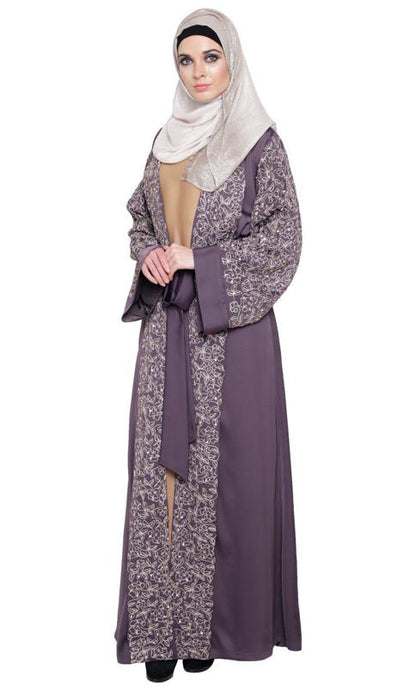 Luxury Purple Dubai Style Abaya