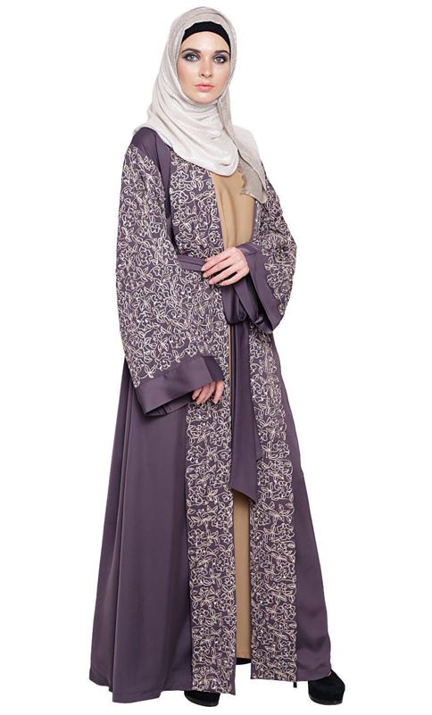 Luxury Purple Dubai Style Abaya