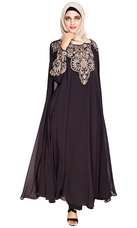 Luxury Purple Irani Kaftan