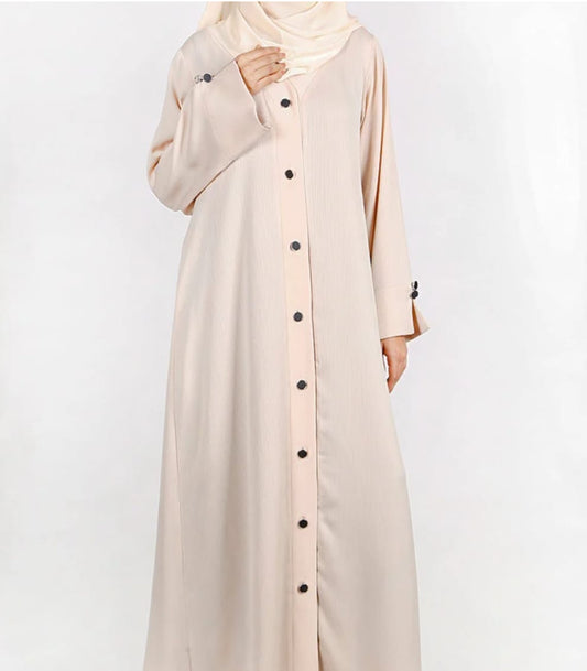 Flowy Distinguished Beige Abaya