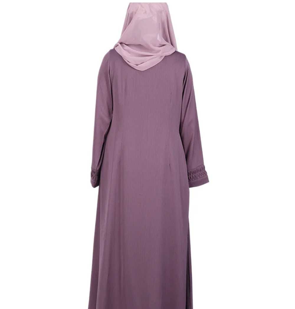 Sleek Light Purple Abaya with Designer Sleeves