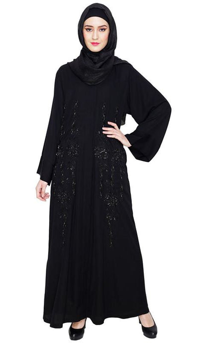 Magnificient Black Dubai Style Abaya (Made-To-Order)