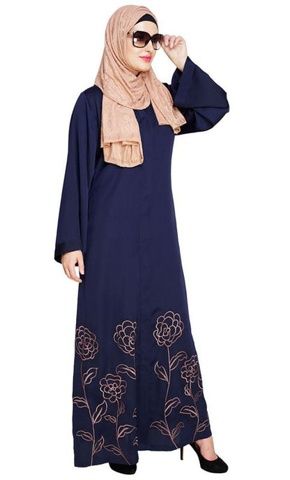 Mesmerising Blue Dubai Style Abaya (Made-To-Order)