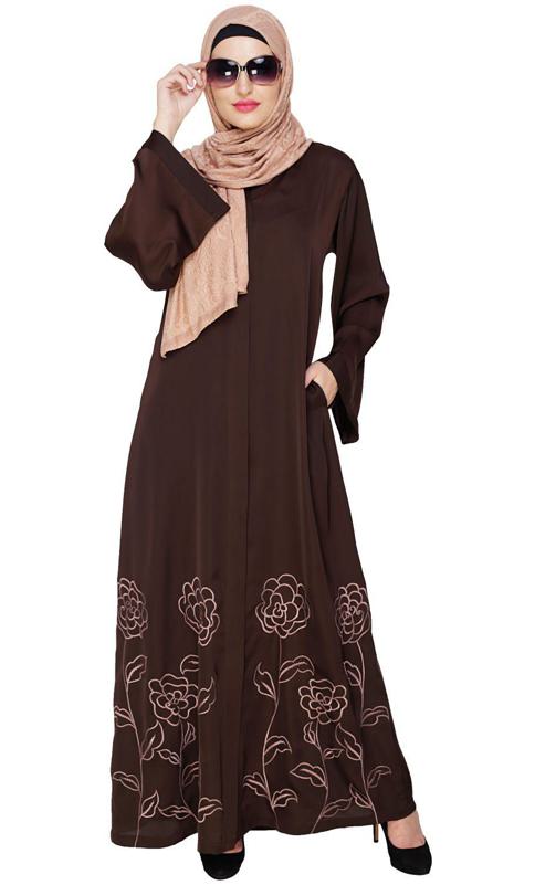 Mesmerising Brown Dubai Style Abaya