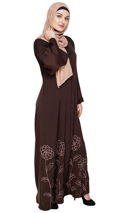 Mesmerising Brown Dubai Style Abaya