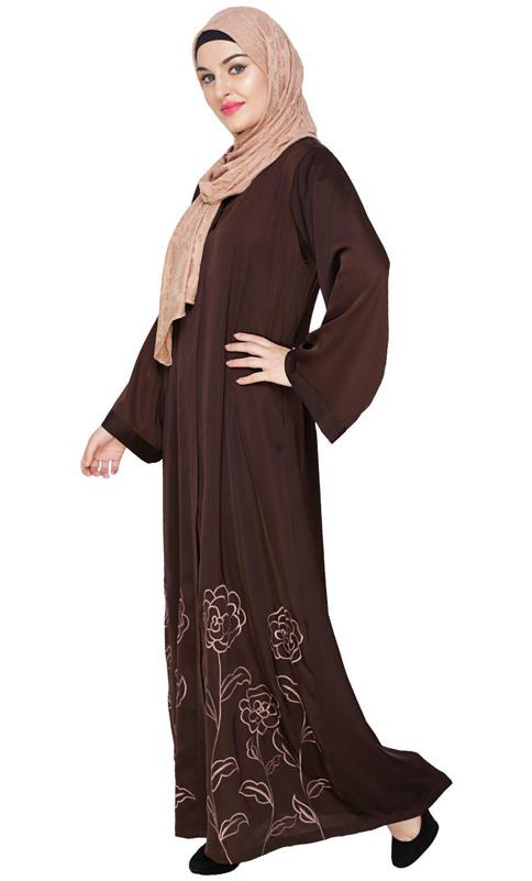 Mesmerising Brown Dubai Style Abaya