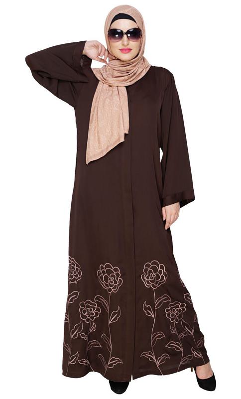 Mesmerising Brown Dubai Style Abaya