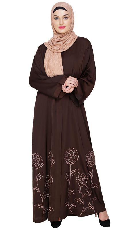 Mesmerising Brown Dubai Style Abaya