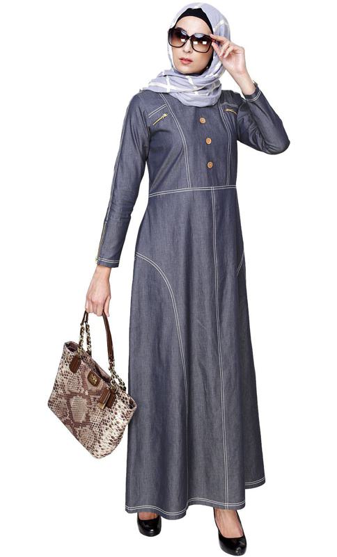 Modish Denim Abaya