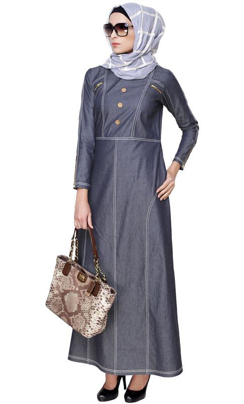 Modish Denim Abaya