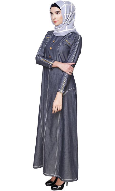 Modish Denim Abaya