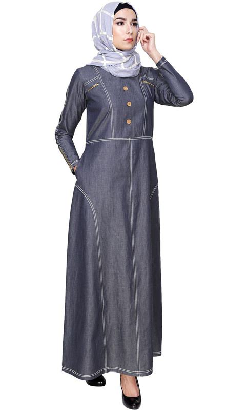 Modish Denim Abaya