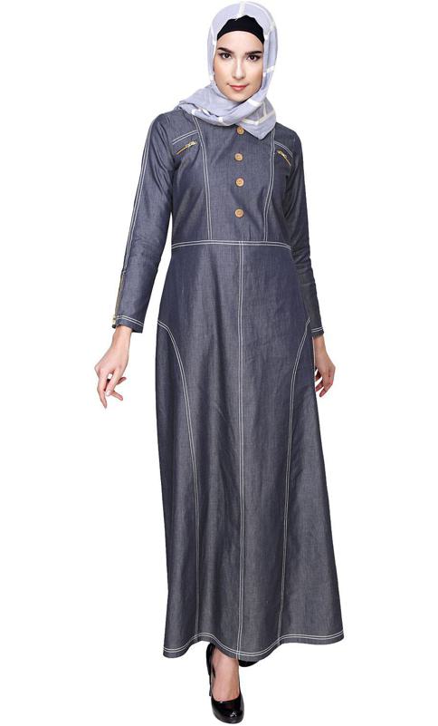 Modish Denim Abaya