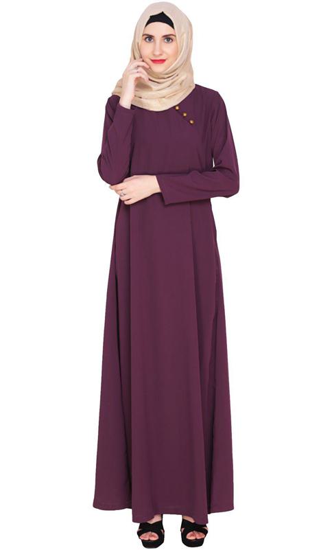 Purple Trendy Abaya Dress (Made-To-Order)