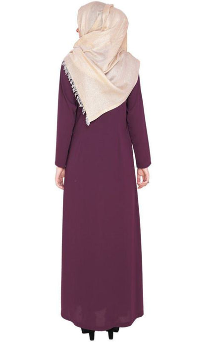 Purple Trendy Abaya Dress (Made-To-Order)