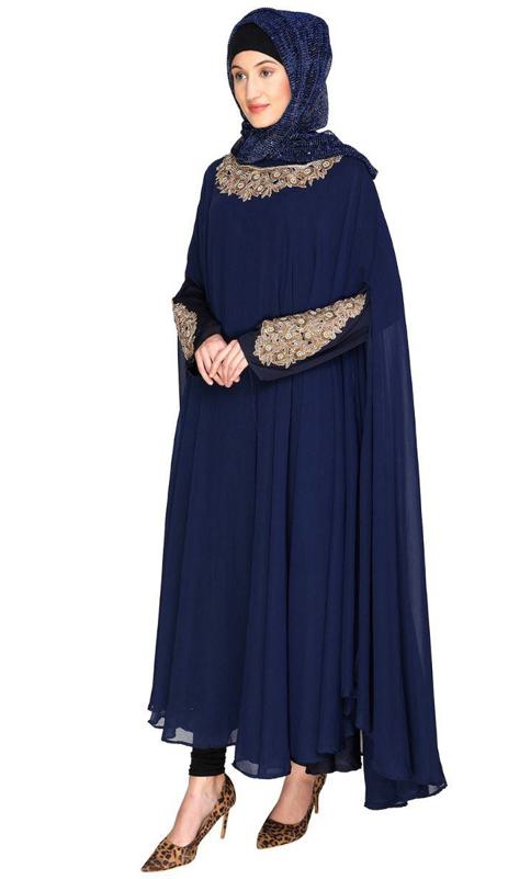 Queen Style Blue Irani Kaftan