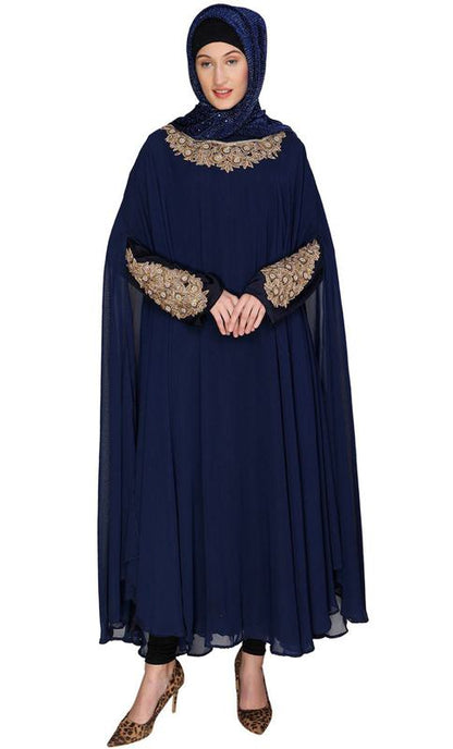 Queen Style Blue Irani Kaftan (Made-To-Order)