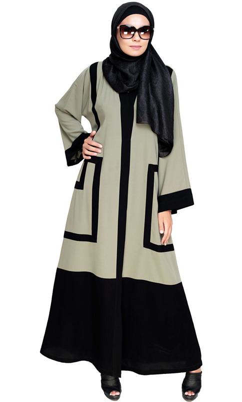 Quirky Dubai Style Mint Abaya With Detailing (Made-To-Order)