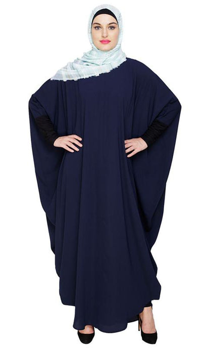 Quirky Jersy Sleeve Blue Kaftan (Made-To-Order)