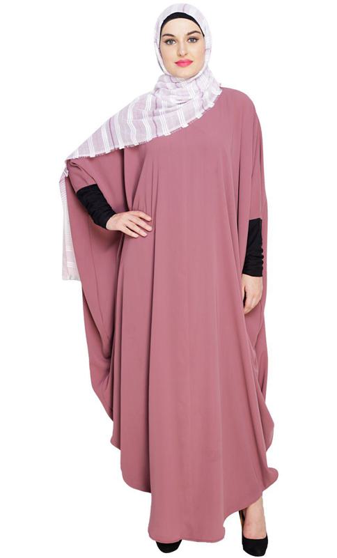 Quirky Jersy Sleeve Onion Pink Kaftan