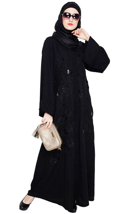 Regal Black Dubai Style Abaya