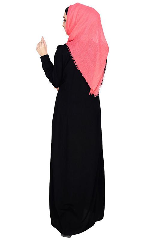 Ruffled Affair Black Abaya