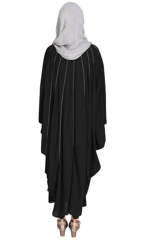 Sassy Panelled Black Kaftan