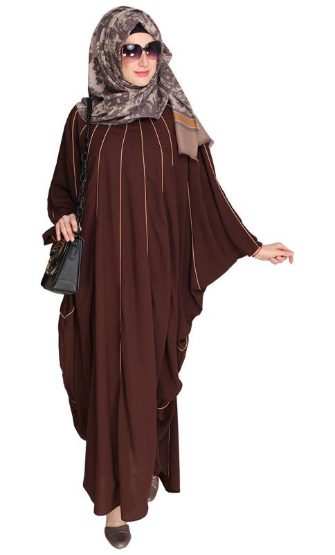 Sassy Panelled Brown Kaftan