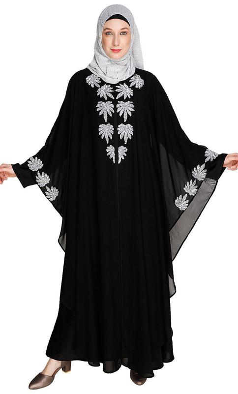 Sequence Enriched Black Kaftan