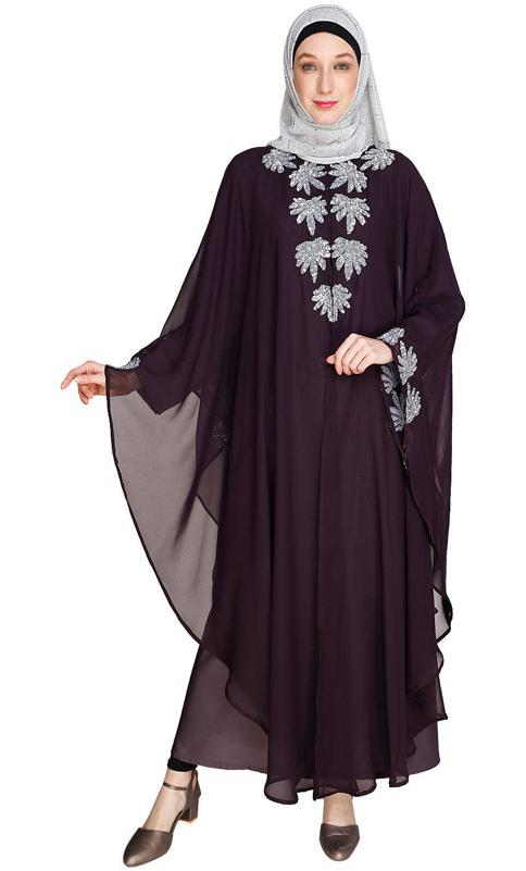 Sequence Enriched Purple Kaftan