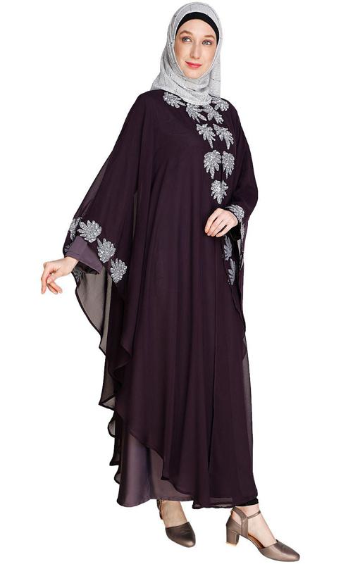 Sequence Enriched Purple Kaftan