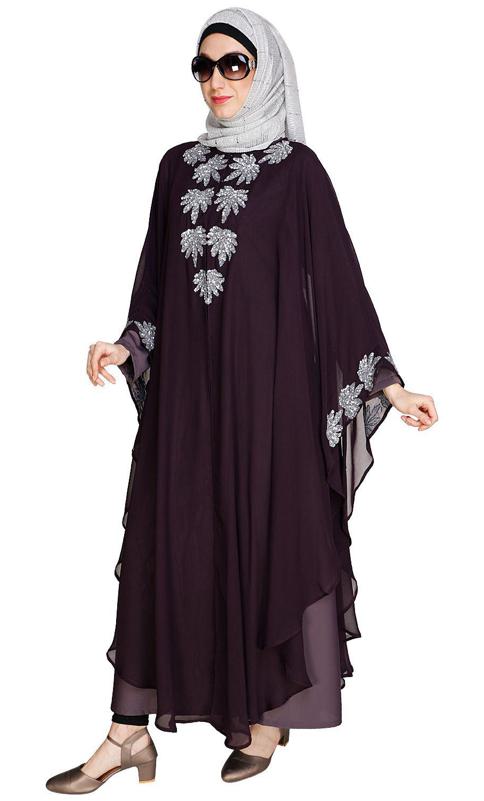 Sequence Enriched Purple Kaftan