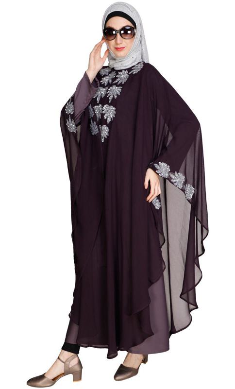 Sequence Enriched Purple Kaftan