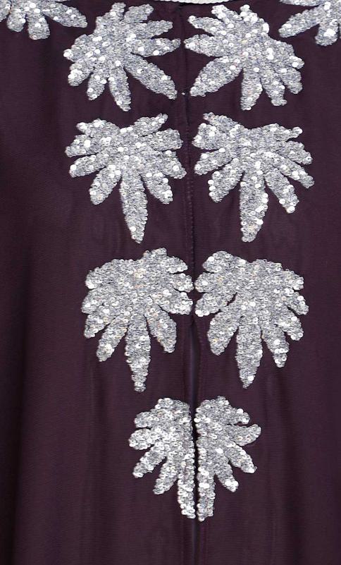 Sequence Enriched Purple Kaftan