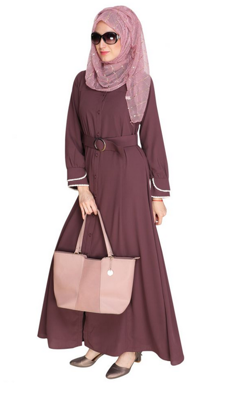 Shirt Style Purple Maxi Dress
