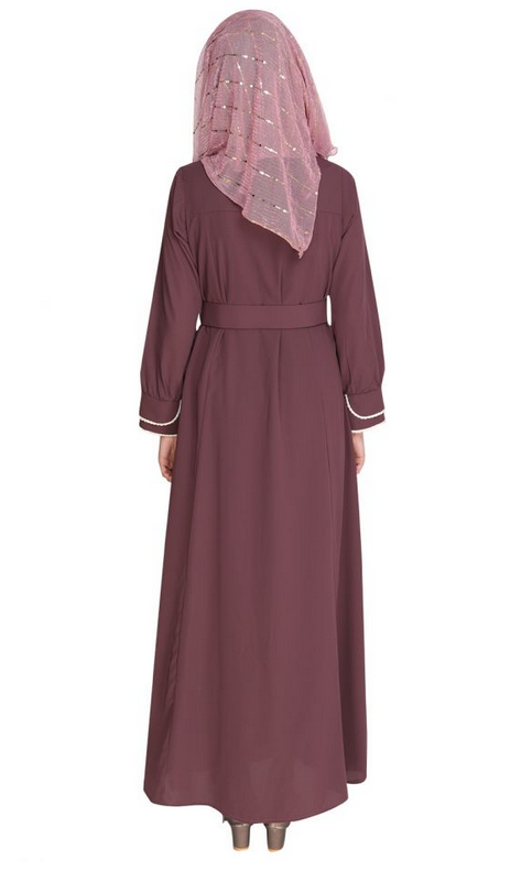 Shirt Style Purple Maxi Dress