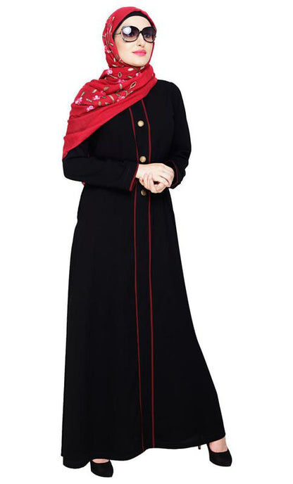 Sleek Black Abaya (Made-To-Order)