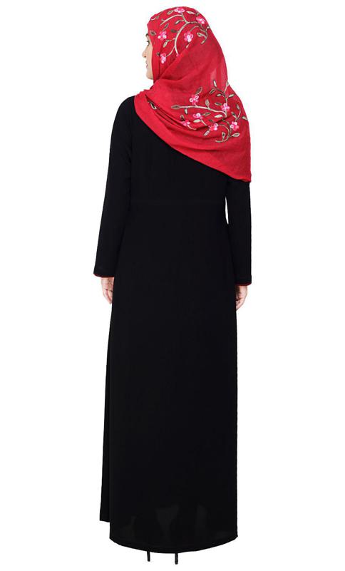Sleek Black Abaya (Made-To-Order)