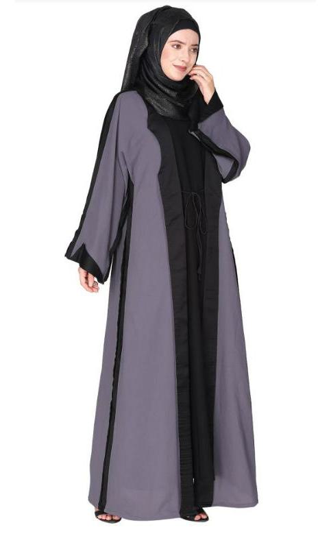 Smart Casual Shrug Style Dark Grey Abaya